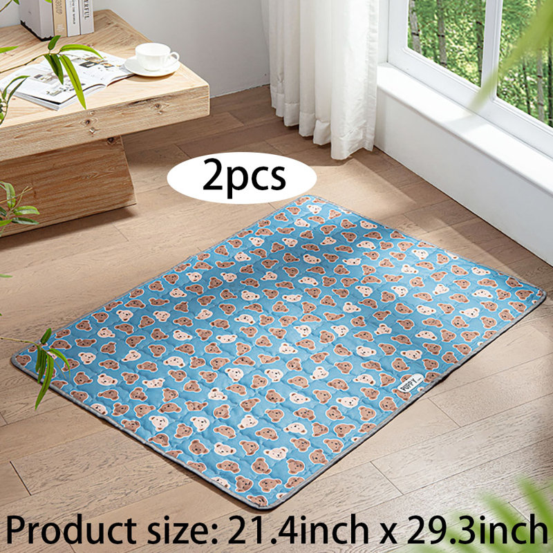 Tapis de sol pour animal de compagnie, 2 pièces, L 29,3 po x P 21,4 po x H 1,5 po