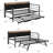 Twin Size Daybed with Trundle, LED Lighting, Metal Frame, Upholstered Headboard & Built-In Charging Station-242011587
