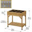8 Pocket Herb Planter Natural,Wooden Raised Planter