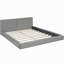 Grand lit plateforme en velours, lit de sol en velours, structure solide-121110516