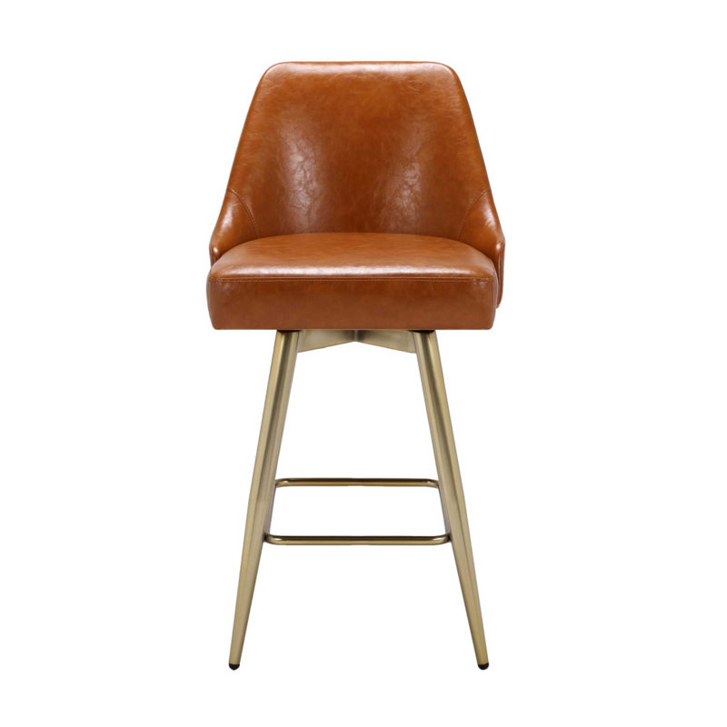Tabouret de comptoir Luxe Mid-Century, Brun clair