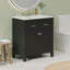 Meuble-lavabo moderne avec lavabo en céramique et options de rangement polyvalentes-113754444