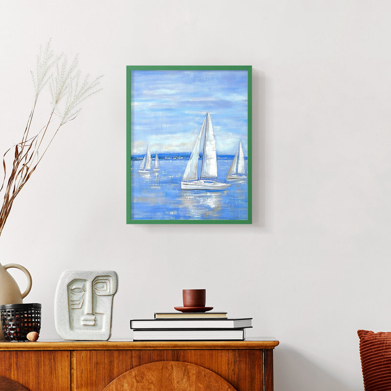 Série NAUTICAL - impression encadrée de qualité supérieure - prête à être accrochée - aucun clou requis, H 11 po x l 9 po