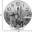 Horloge murale à pile ronde Numland-City