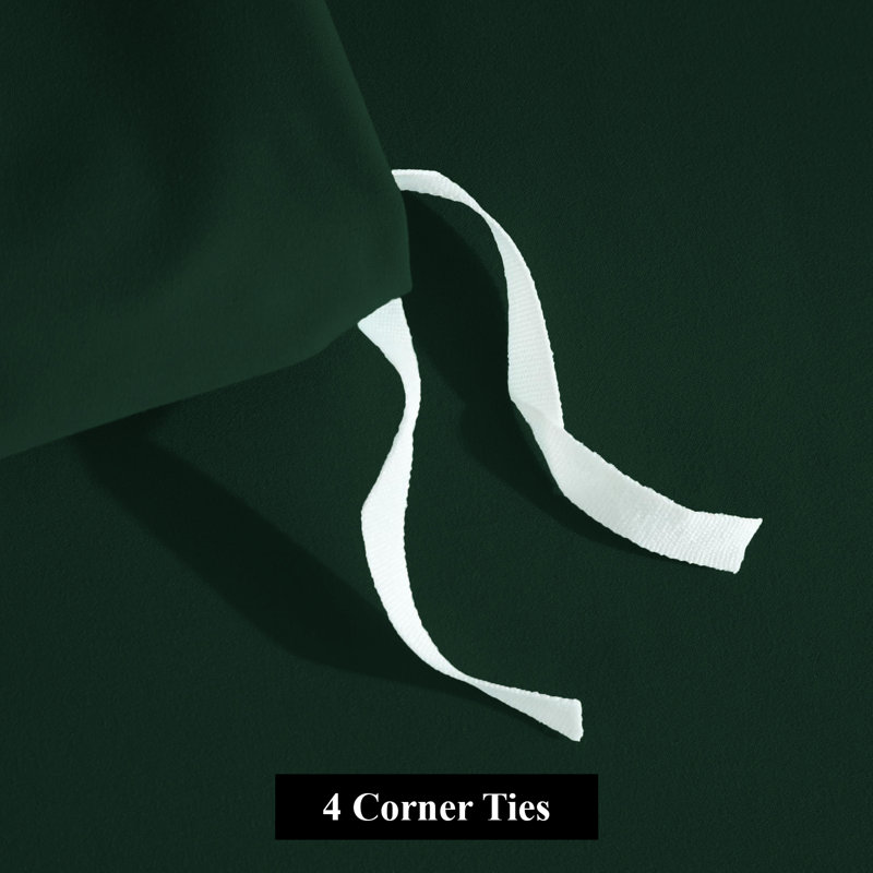 Ensemble de housse de couette unie 3 pièces - Literie 100% microfibre soyeuse avec taies d'oreiller, lavable à la machine
