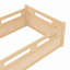 Lit plateforme simple avec garde-corps pleine longueur, base de lit simple à profil bas, pas de sommier tapissier, naturel-1122789955-1122789957