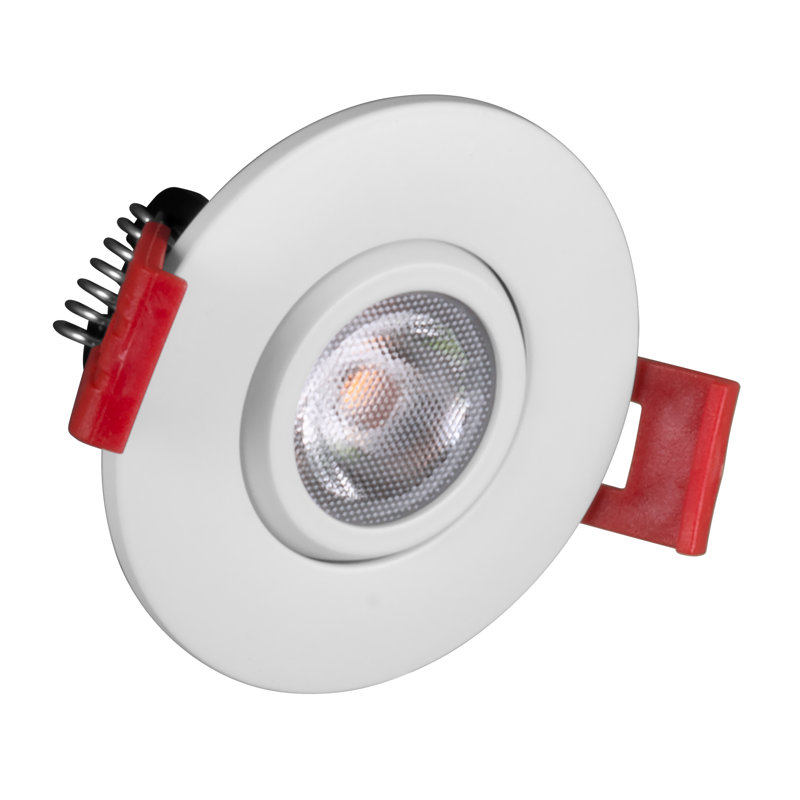White Aluminum 2-Inch LED Gimbal Recessed Downlight