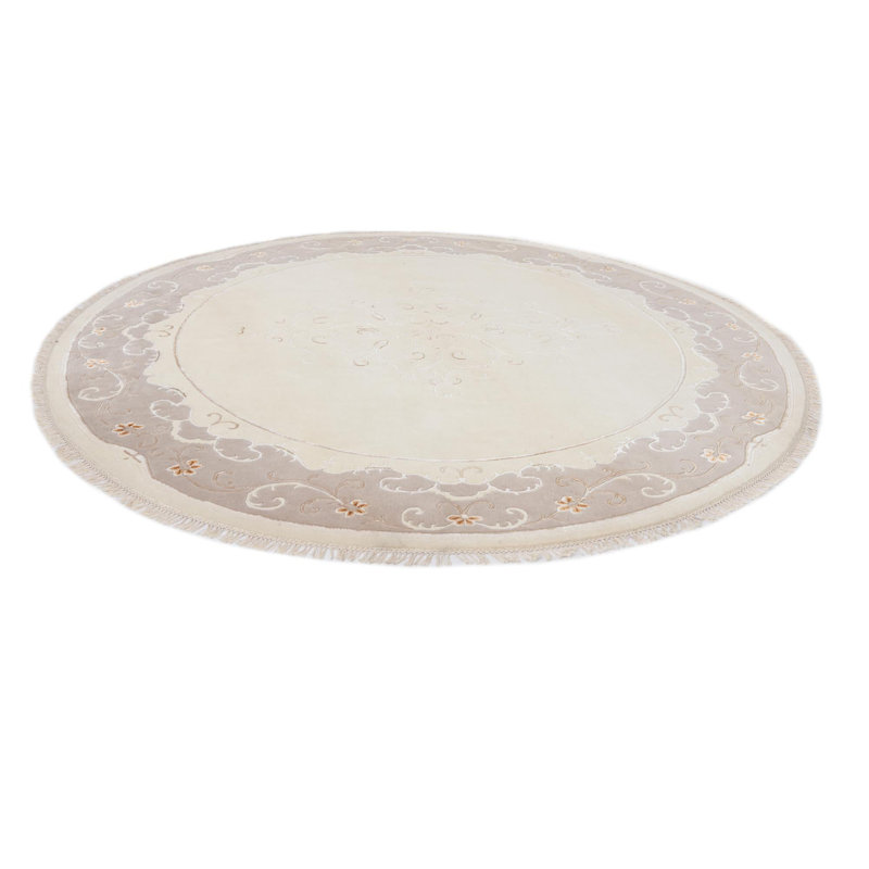 Tapis rond rond beige