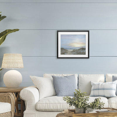 Serenity Path Sunset Framed Print Under Glass, design by Georgia Janisse