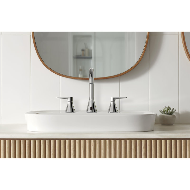 Robinet pour salle de bain à large entraxe sans drain Aspirations, Chrome