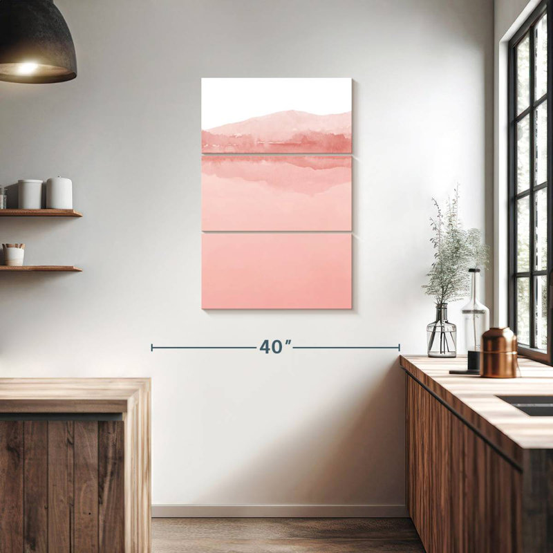 Aquarelle Avery II, nuances de rose I, H 38 po x l 24 po