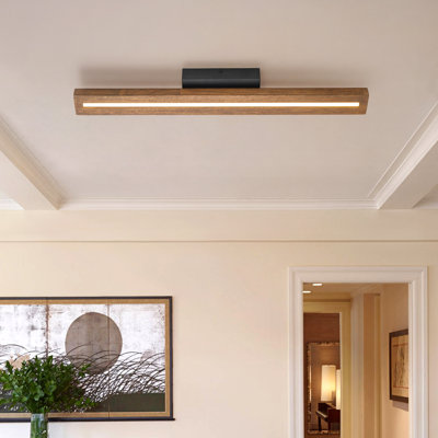 Dimmable 25.2"H LED Wood Wall Sconce