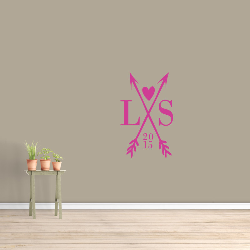 Theis Text & Numbers Wall Decal, Hot Pink, Yes