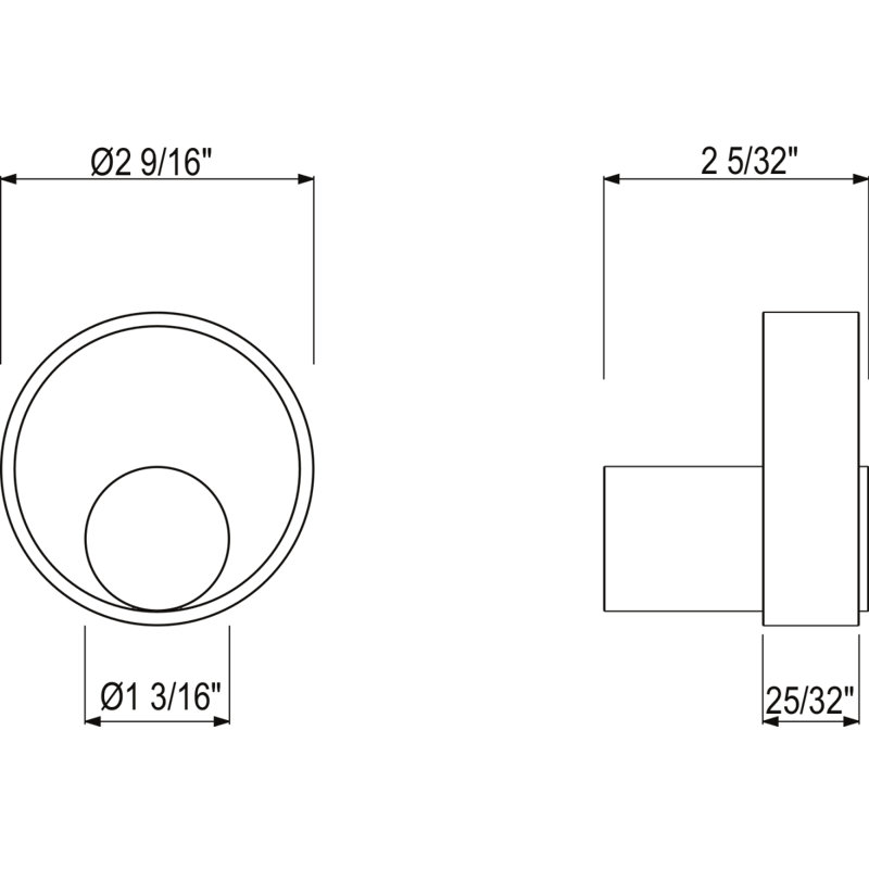 Eclissi™ Robe Hook, Matte Black