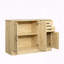 Buffet moderne en bois avec portes, tiroirs et tablettes réglables-873471385