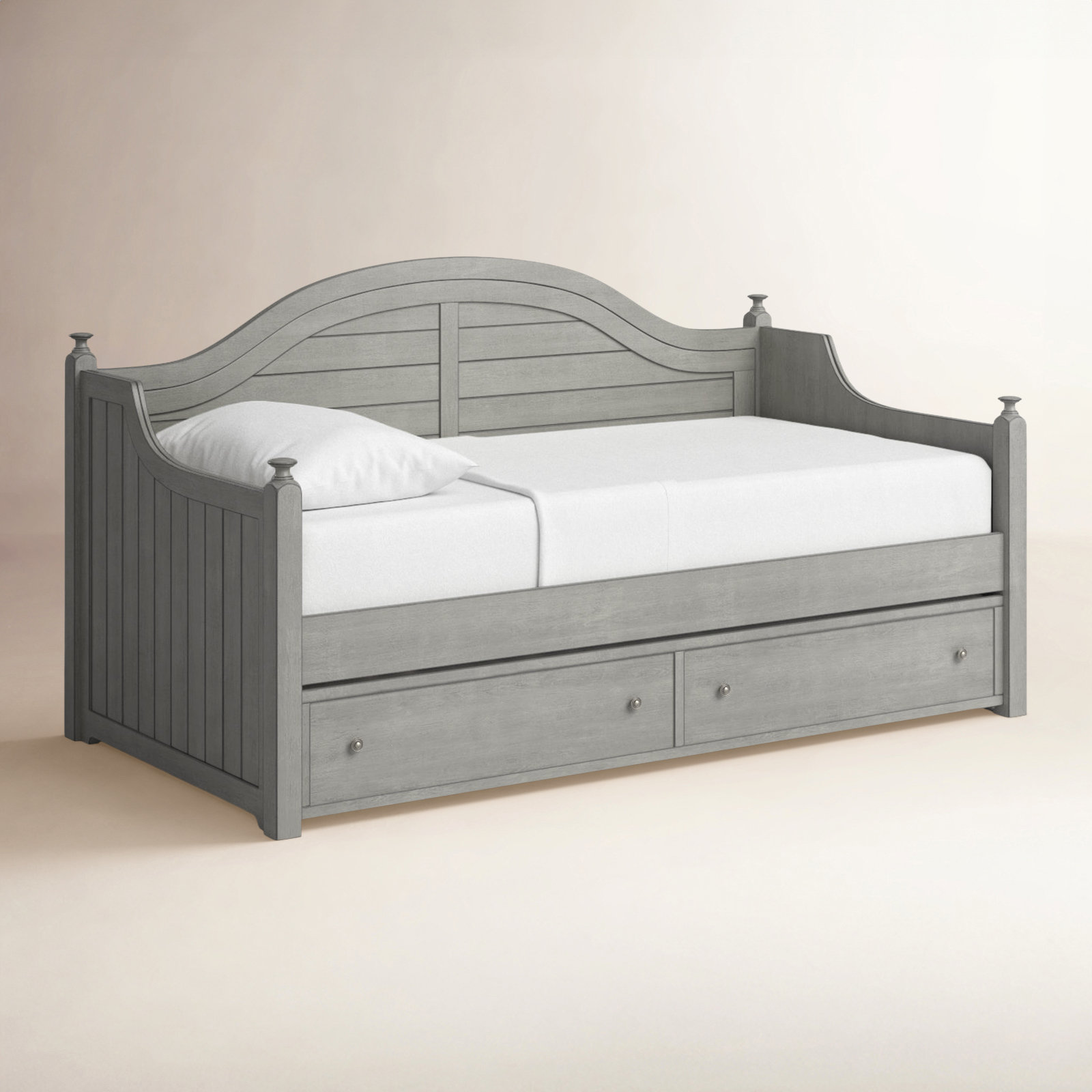 Delaria Daybed with Trundle - Twin, Antique Gray