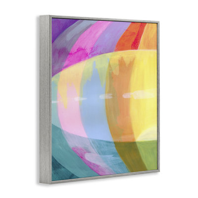 Neon Flare Abstract Framed Giclee, design by Grace Popp