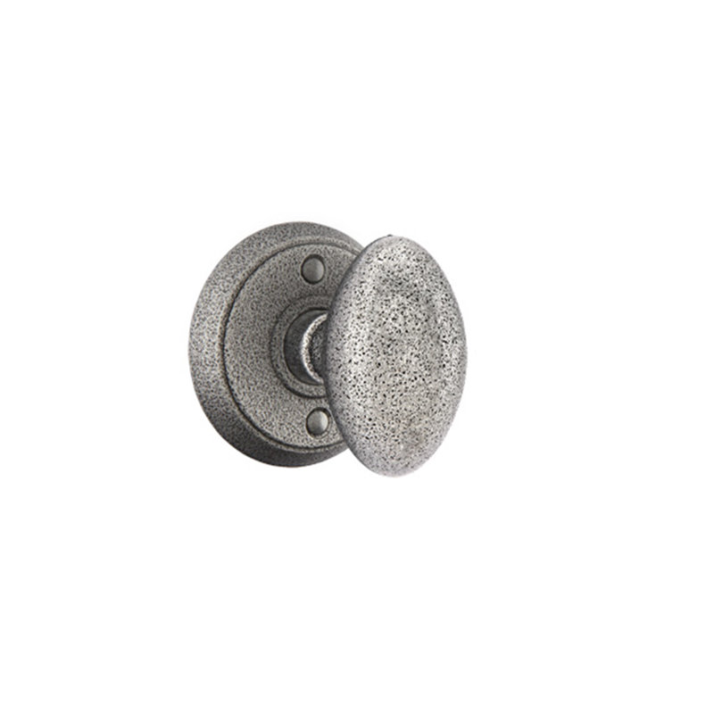 Ensemble de boutons d'intimité Emtek avec rosette et bouton en acier forgé n ° 2, Acier inoxydable satiné