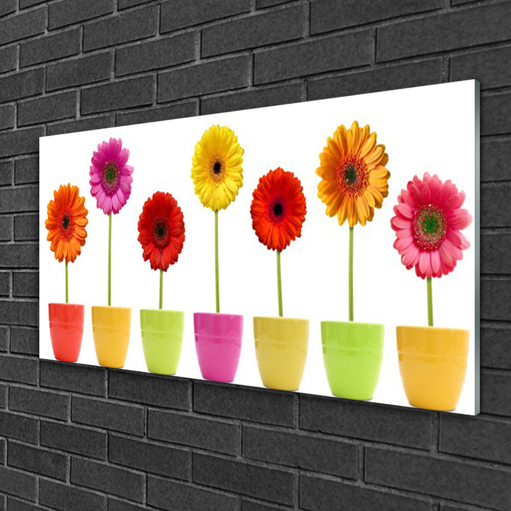 Flowers Floral - Unframed Photograph on Glass