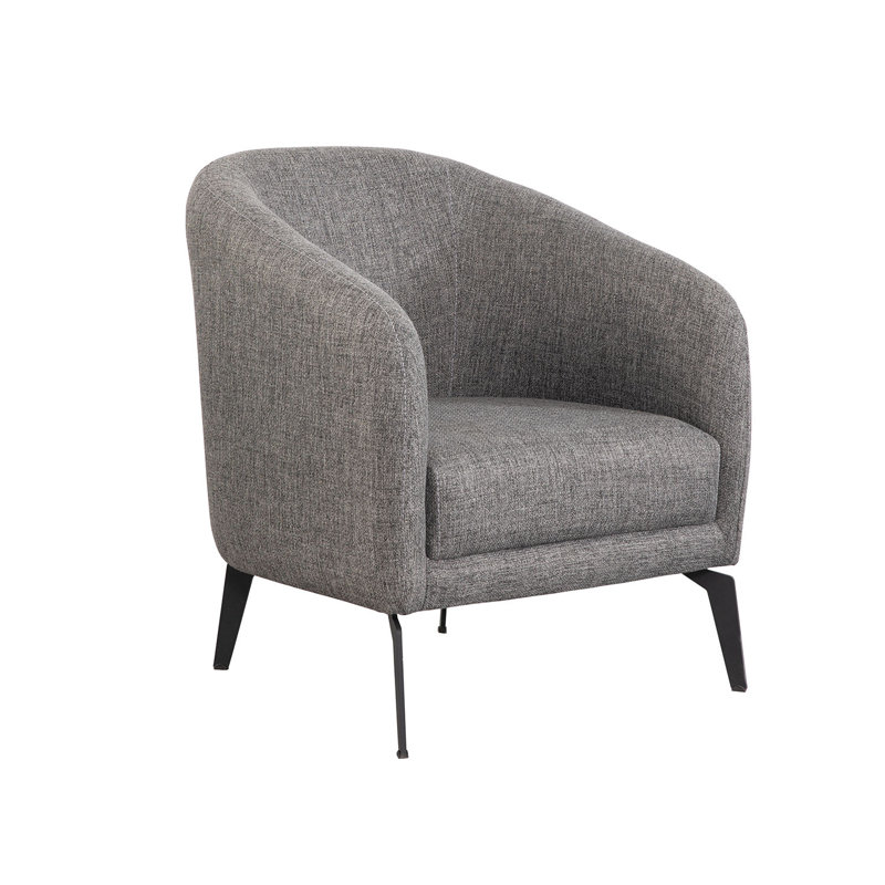 Fauteuil demi-tonneau en lin 27,56 po Striegel