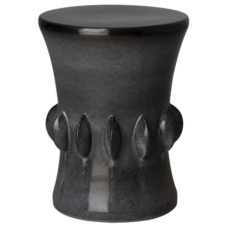 Jewel Garden Stool, Black
