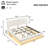 King Size Boucle Upholstered Floating Bed with Light-890419
