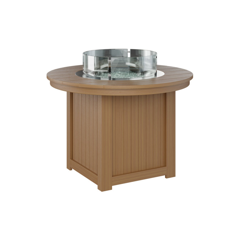 Foyer de table rond Berlin Donoma, Teck naturel
