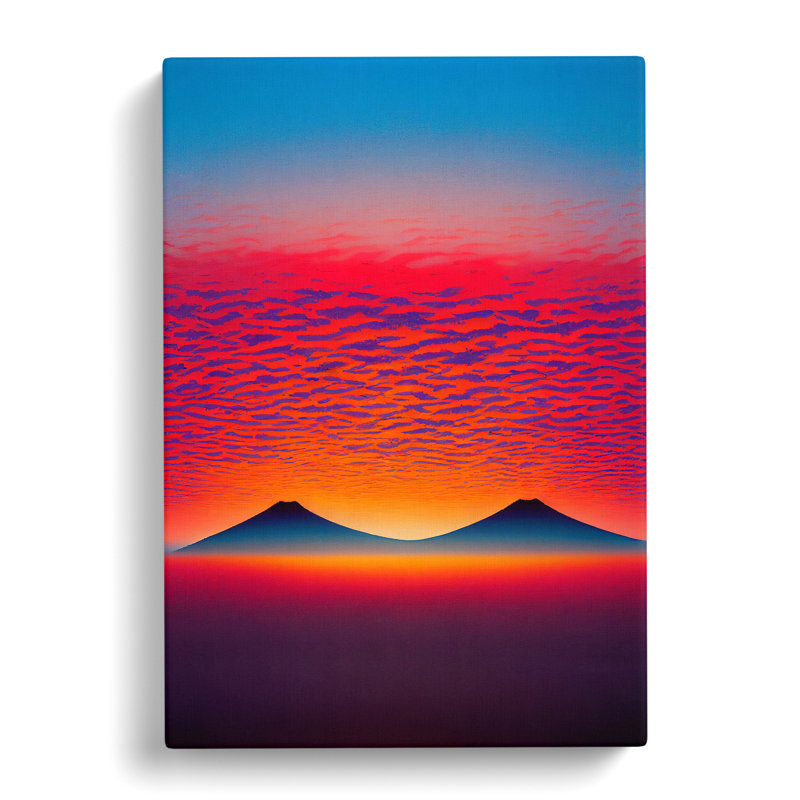 Pattison Japanese Sunset View - Wrapped Canvas Print, 50cm H x 35cm W x 3cm D
