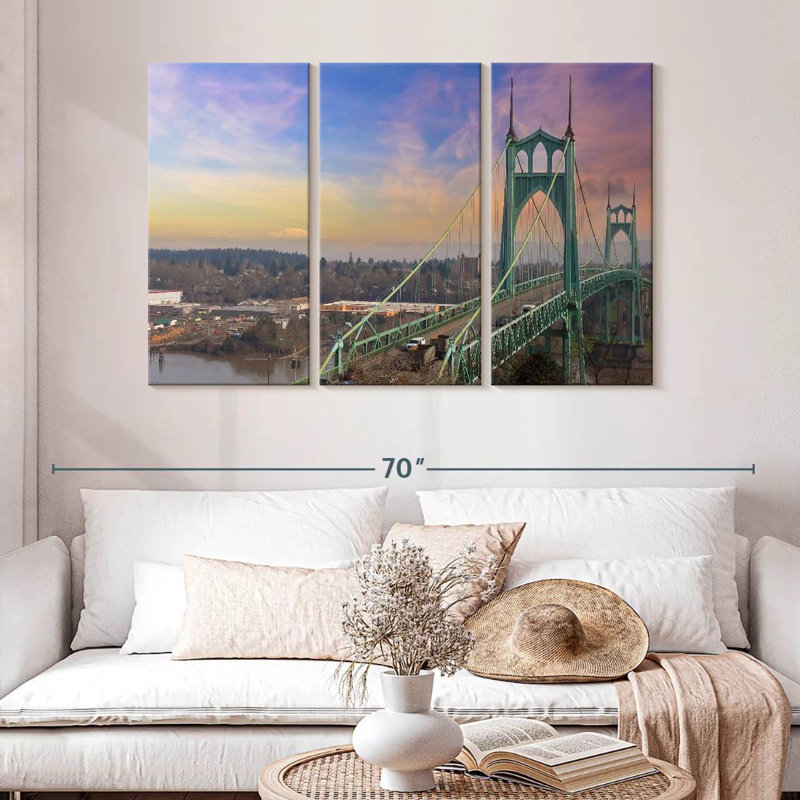 Lilie St Johns Bridge Oregon, 32" H x 50" W