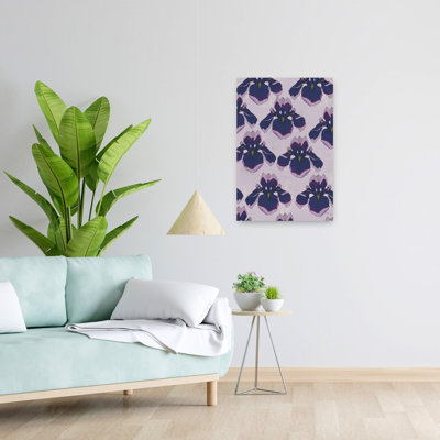 Elegant Iris Pattern by Nicholas - Wrapped Canvas Print