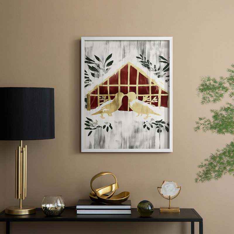 Reproduction encadrée - bois massif, H 11 po x l 9 po, Blanc