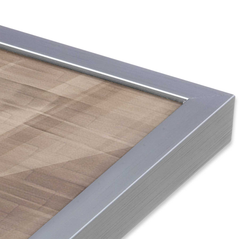 Carrés de Sienne I, H 12,25 po x l 15,25 po, Cadre simple en chrome poli poli