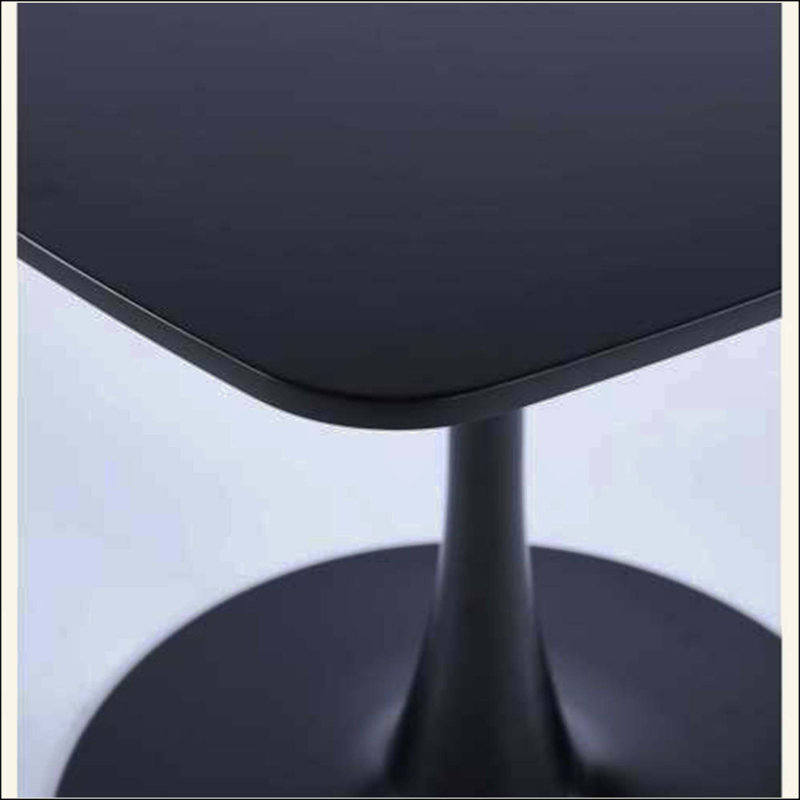 Table carrée tulipe pour 2 à 4 personnes, petite table de salle à manger moderne Mid-Century avec base en métal robuste, pour la cuisine, les petits espaces, les appartements, les bistro, les cafés, les bureaux et les salons