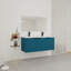 Meuble-lavabo mural 48 po avec lavabo double en résine et 3 portes à fermeture en douceur, emballage KD, meuble-lavabo-843723075
