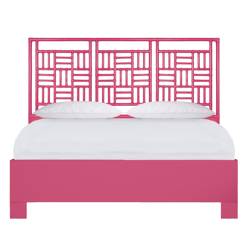 Finn Queen Bed, Pool Blue, King, Pink