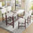 47.5 Inch Faux Marble Finish Bar Dining Table