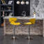 Tabouret de bar pivotant rembourré en velours, ensemble de 2-1423717525