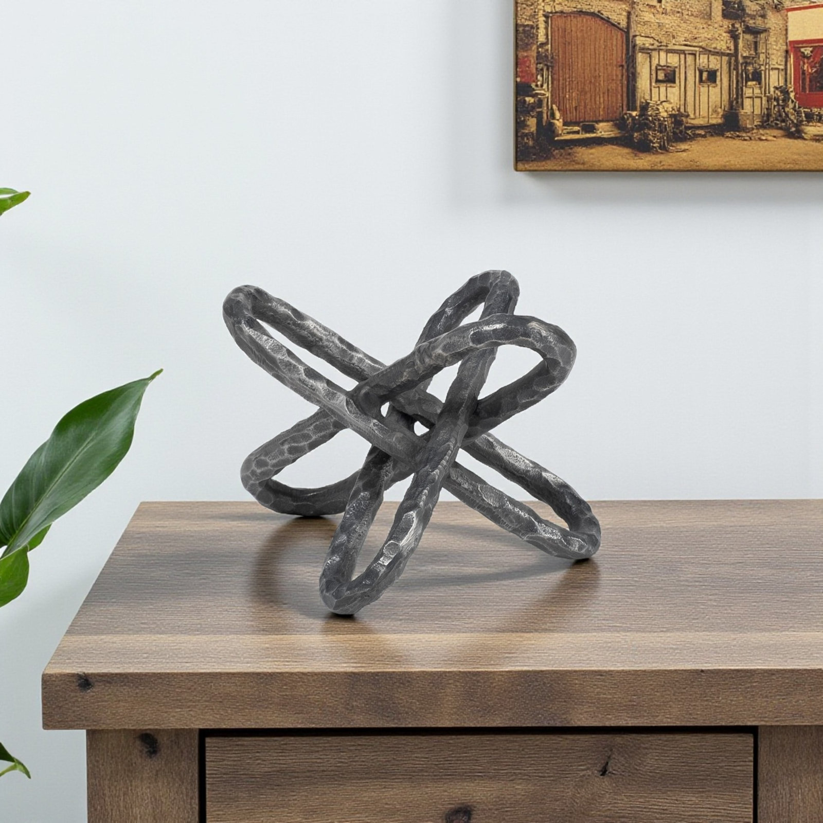 Folie Abstract Figurines & Sculptures, 10" H x 10" W x 10" D, Gray