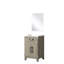Meuble-lavabo simple en chêne gris avec comptoir en acrylique et miroir de 45,7 cm (18 po) – Nombreux rangements – Profondeur de 44,4 cm (17,49 po) – Double joint d’étanchéité et protection supplémentaire