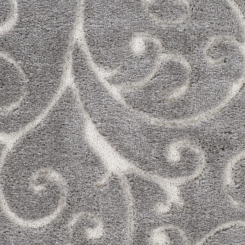 Tapis géométrique gris clair / crème Bowdy, Rectangle 5 pi 3 po x 7 pi 3 po