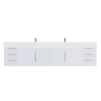 Glasgow 83'' Double Bathroom Vanity with Acrylic Top