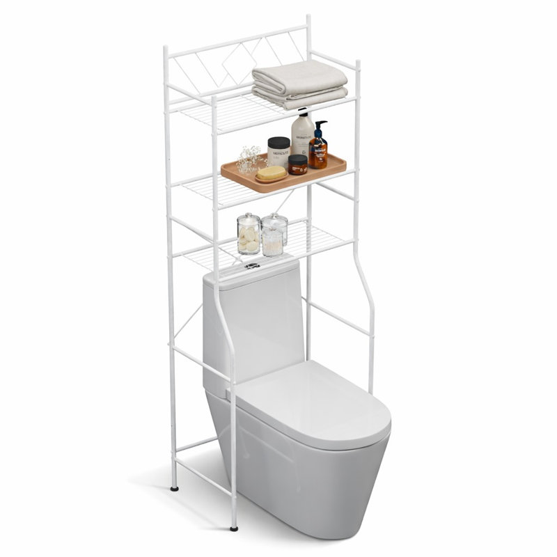 Organisateur de rangement pour salle de bain à 3 niveaux Rebrilliant, White