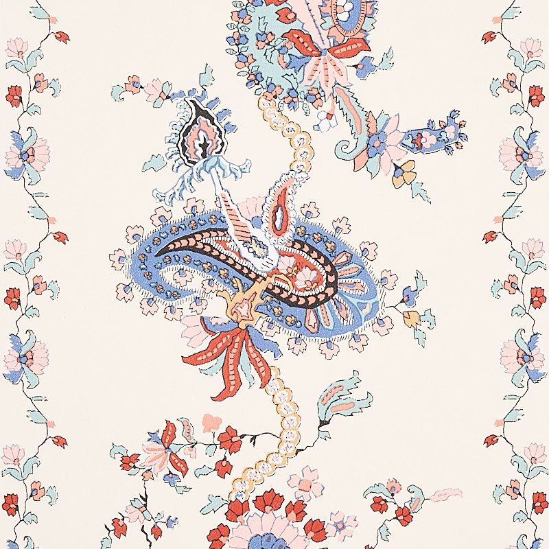 Papier peint Elena, Bleu