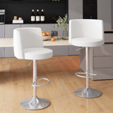 Swivel Adjustable Height Bar Stools Set of 2