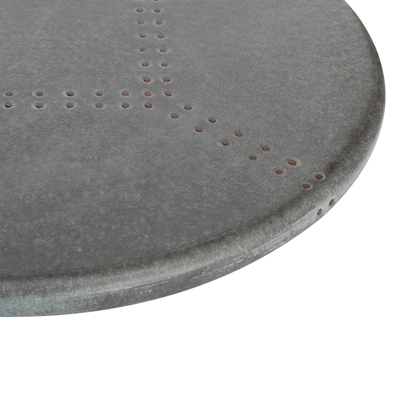 Plateau tournant en zinc, H 1,5 po x L 20 po x l 20 po