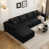 Black Plush Corduroy Fabric selected