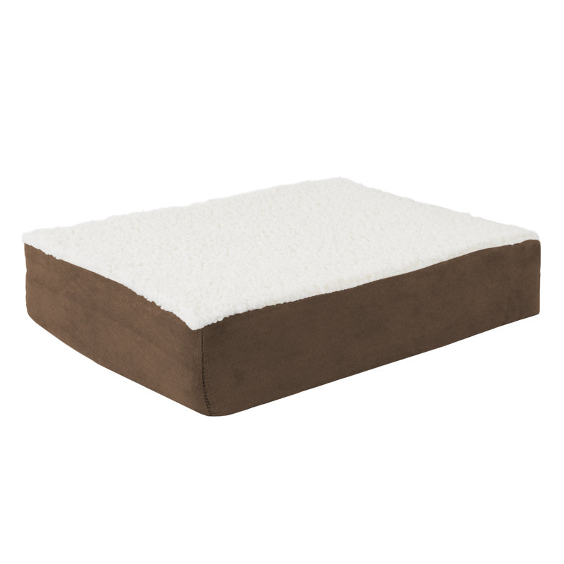 PETMAKER Orthopedic Dog Bed - Memory Foam Crate Mat with Machine Washable Cover, Small (4" H x 20" W x 15" D), Brown