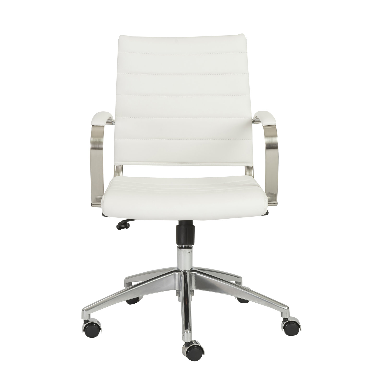 Rossie Swivel Office Chair, Fixed, White