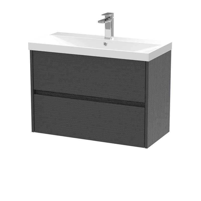 Havana 810mm Single Bathroom Vanity with Drop In Vitreous China Basin, Graphite Grey