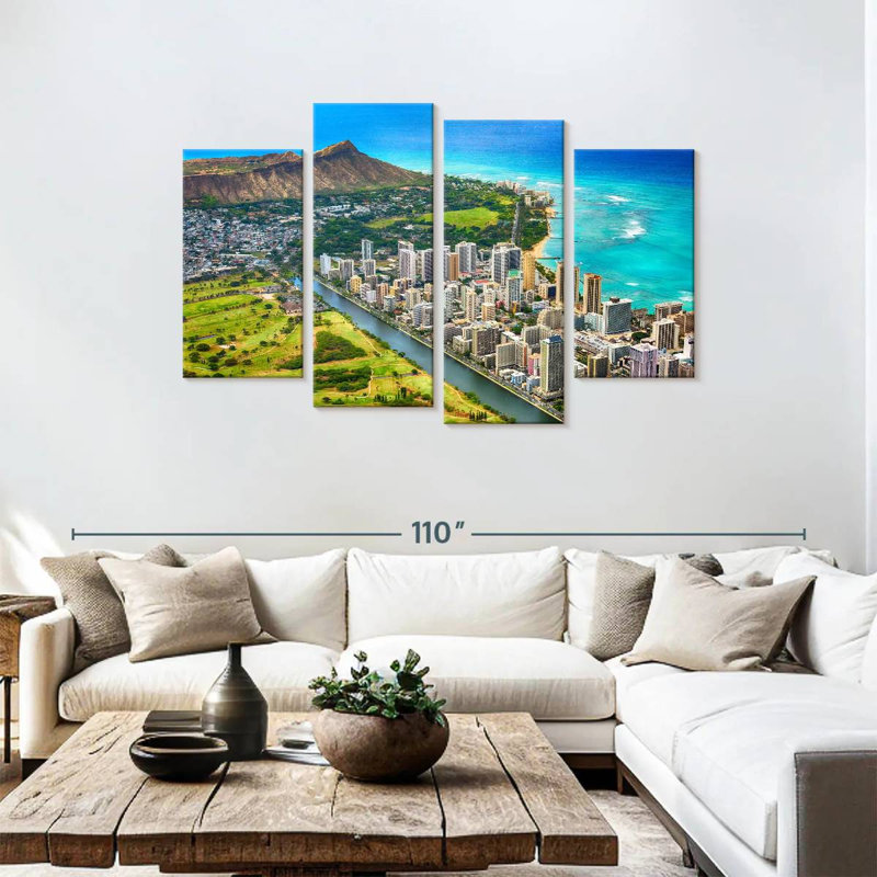 Nicci Waikiki From Above, 48" H x 75" W